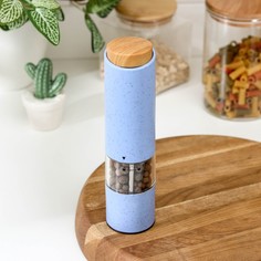 Мельница для специй soft bamboo, керамический механизм, цвет синий NO Brand