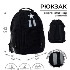 Рюкзак молодёжный, 42 х 28 х 16 см, эргономичная спинка, 18 л, calligrata г