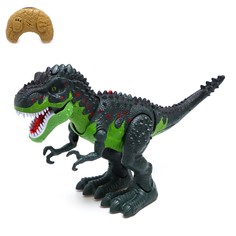 Динозавр радиоуправляемый rex, откладывает яйца, эффект дыма, световые и звуковые эффекты, цвет зеленый NO Brand