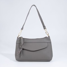 Сумка кросс-боди на молнии, цвет серый NO Brand