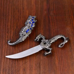 Сувенирный нож, 24,5 см резные ножны, дракон на рукояти NO Brand