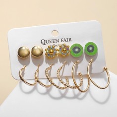 Набор серьги 6 пар Queen Fair
