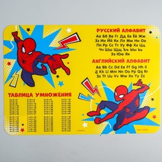 Коврик для лепки, формат а3, желтый, человек паук Marvel
