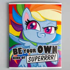 Тетрадь 48 листов в клетку, картонная обложка Hasbro