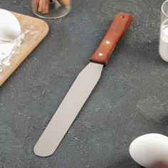 Лопатка-палетка с деревянной ручкой, прямая, 32 см, рабочая часть 20 см NO Brand