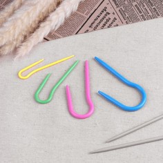 Набор вспомогательных спиц для вязания, d = 3/4/5/6 мм, 4 шт, цвет разноцветный Арт Узор