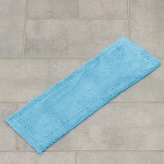 Насадка для плоской швабры доляна, 42×12 см, 60 гр, микрофибра, цвет синий