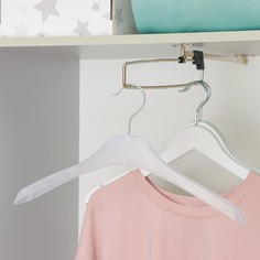 Плечики - вешалка для одежды, 43,5×20,5×4,4 см, антискользящее покрытие, цвет прозрачный NO Brand