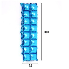 Панно фольгированное 37 х 142 см, 2 ряда, цвет голубой Страна Карнавалия
