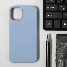 Чехол luazon для телефона iphone 12 mini, soft-touch силикон, голубой