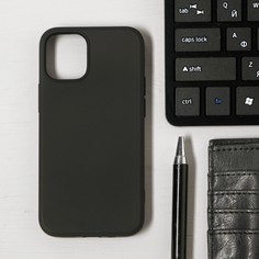 Чехол luazon для телефона iphone 12 mini, soft-touch силикон, черный
