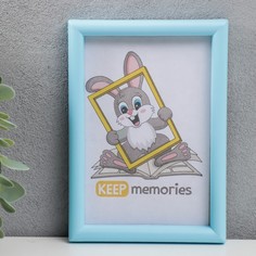 Фоторамка пластик l-4 10х15 см, голубой Keep Memories