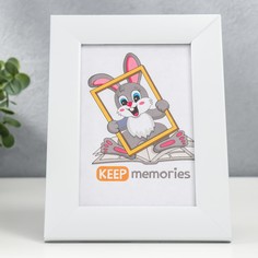 Фоторамка пластик 10х15 см 1081 белый Keep Memories