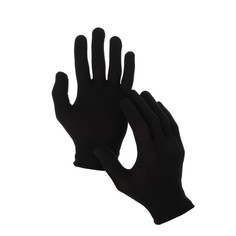 Перчатки нейлоновые, без покрытия, размер 8, черные, greengo