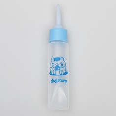 Бутылочка для вскармливания грызунов 30 мл с силиконовой соской (длинный носик), голубая NO Brand