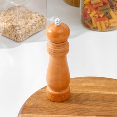 Мельница для специй доляна, 17×4,5 см, металлический механизм, цвет светлое дерево