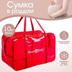 Сумка в роддом 30х50х25, цветной пвх, цвет красный Mum&Baby