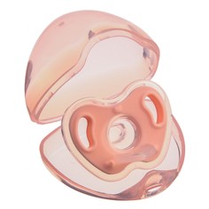 Соска-пустышка цельносиликоновая, от 0 мес., ортодонтическая, в контейнере, цвет розовый
