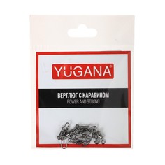 Карабин с вертлюгом yugana swivel with snap №8, 14 кг, 8 шт.
