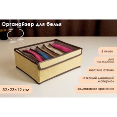 Органайзер для хранения белья с прозрачной крышкой доляна