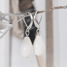 Серьги посеребрение капля NO Brand