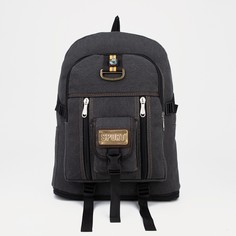 Рюкзак туристический, 60 л, отдел на молнии, наружный карман, цвет черный NO Brand
