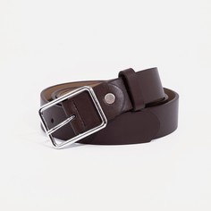 Ремень женский, ширина 3 см, винт, пряжка метал, цвет коричневый NO Brand