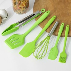 Набор кухонных принадлежностей green, 6 предметов NO Brand
