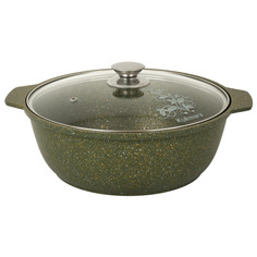 Кастрюля-жаровня литая 3,0л стеклянная крышка Kukmara