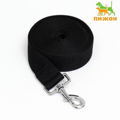 Поводок 5 м х 4 см,черный Пижон