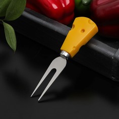 Нож для сыра доляна cheese, 13,5 см, цвет желтый