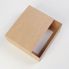 Коробка подарочная складная крафтовая, упаковка, 20 х 15 х 8 см Дарите Счастье
