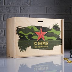 Коробка подарочная 30×12×20 см деревянная пенал Дарим Красиво