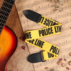 Ремень для гитары police, 60-117 х 5 см, желтый Music Life