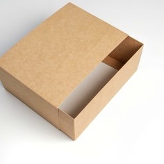 Коробка подарочная складная крафтовая, упаковка, 25 х 18 х 10 см Дарите Счастье