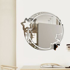 Зеркало настенное, наклейки интерьерные, зеркальные, декор на стену, панно 22 х 19 см NO Brand