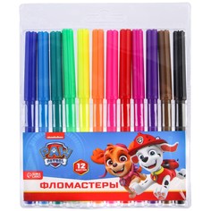 Фломастеры, 12 цветов, paw patrol