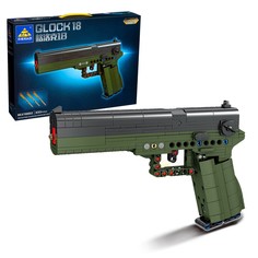 Конструктор оружие техно glock 18, 333 детали NO Brand