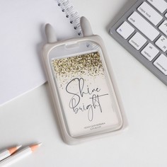 Чехол для пропуска , с ушками shine bright, 11.5 х 7.5 см NO Brand