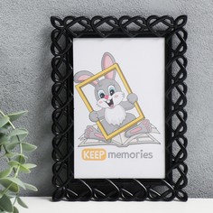 Фоторамка пластик l-7 10х15 см черный (пластиковый экран) Keep Memories