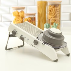 Овощерезка magistro stormy, с контролируемым углом нарезания, нержавеющая сталь, 35×15×14 см, цвет белый