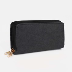 Кошелек женский на молниях, цвет черный NO Brand