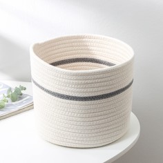 Корзина для хранения плетёная ручной работы доляна