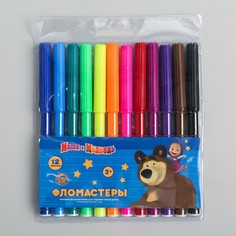 Фломастеры 12 цветов Маша и медведь
