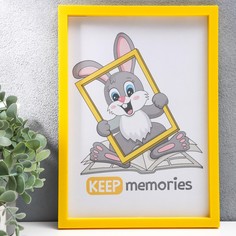 Фоторамка пластик l-3 21х30 см желтый (пластиковый экран) Keep Memories