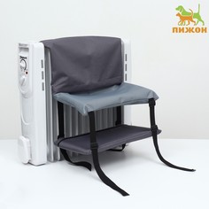 Гамак на батарею, двухъярусный, оксфорд, нейлон, 44 х 40 х 44 см, серый Пижон