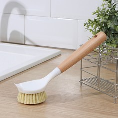 Щетка для посуды доляна meli, 24 см, буковое дерево