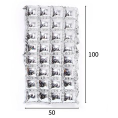 Панно фольгированное 74 х 142 см, 4 ряда, цвет серебристый Страна Карнавалия