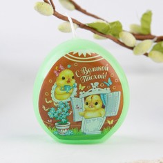 Свеча-яйцо с картинкой Семейные традиции