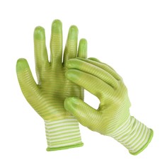 Перчатки текстильные, с пвх пропиткой, зеленые, greengo